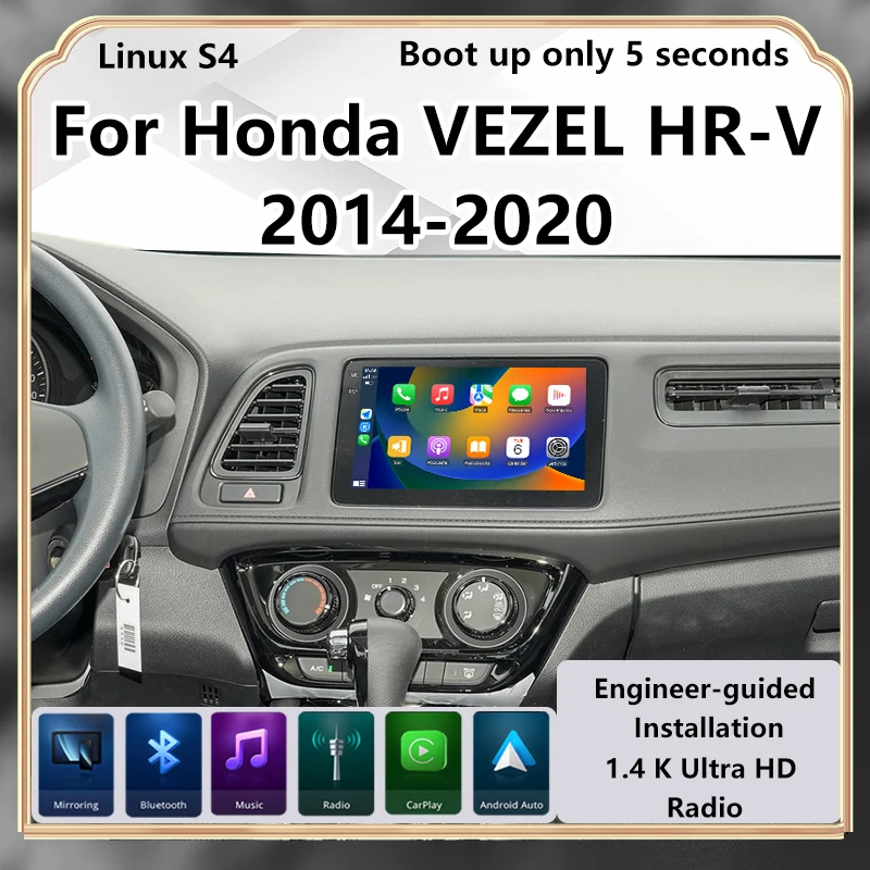 Radio Modify For Honda VEZEL HR-V 2014-2020 Wireless Carplay Car Multimedia Player Upgrade Touch Screen Android Auto Car Play
