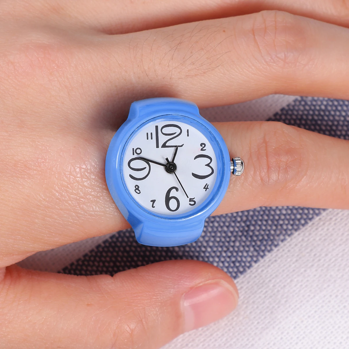 

Miniature Digital Watches Watch shaped Rings Fashion Number Unisex Finger Ring Stretch Elastic Gifts