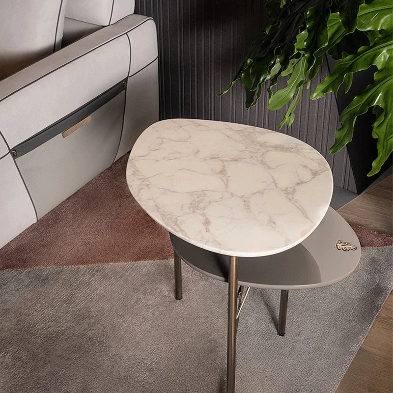 

Light luxury post-modern special-shaped coffee table creative green stone living room furniture