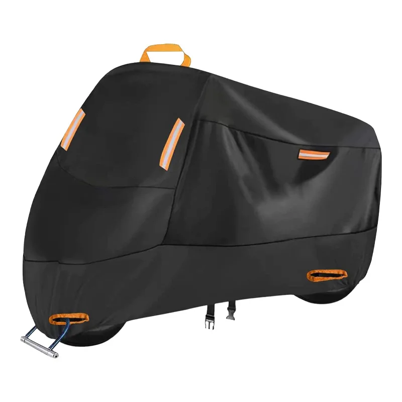 Capa revestida de prata 210D para motocicleta protetor solar à prova de chuva e poeira