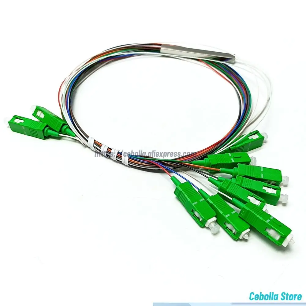 1/5/10pcs Fiber Optic Splitter SM Color White SC/APC PLC 2X8 0.9Mm FTTH G657A1 LSZH 1M  FTTH Fiber Optical Splitter