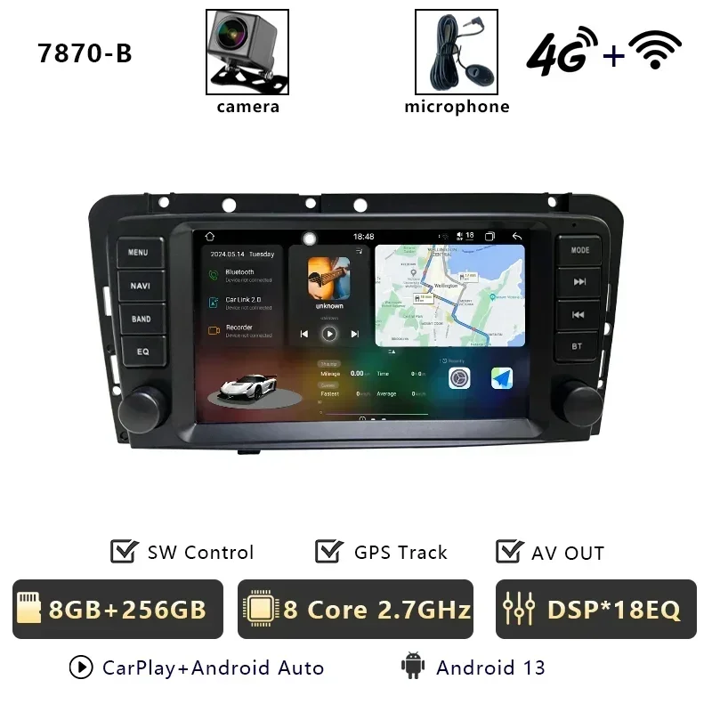CHSTEK Voor Volvo XC70 S60 V70 S40 V40 2005-2009 Autoradio Carplay Android 13 Navigatie Bluetooth WIFI 4G OEM Multimedia Speler