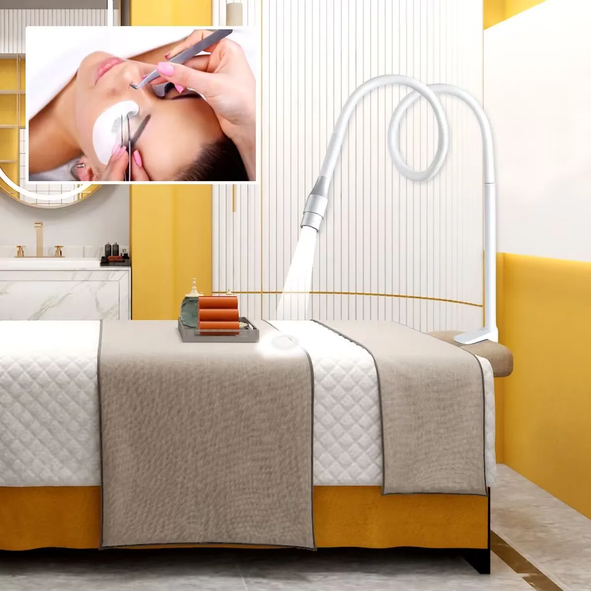 لطيفة USB 10 واط الأشعة فوق البنفسجية الضوء الأبيض LED الأضواء تعديل طلاء الأظافر علاج تطعيم الرموش الغراء علاج مصباح الجمال T