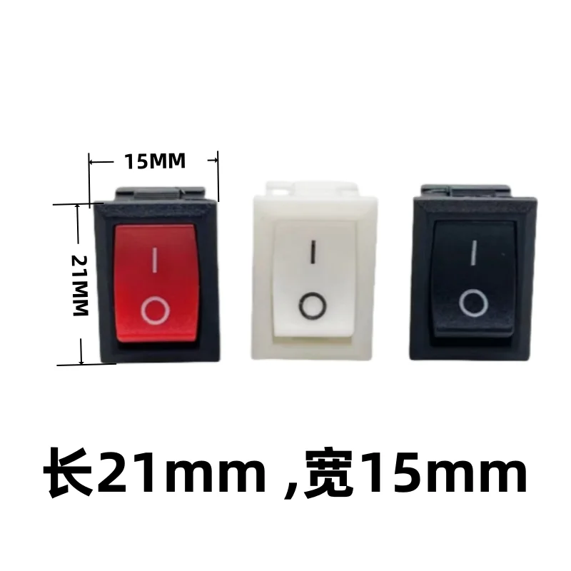 

5Pcs/Lot new Push Button Mini Switch 6A-10A 110V 250V KCD1 2Pin Snap-in On/Off Rocker Switch 5PCS/Lot 21MM*15MM