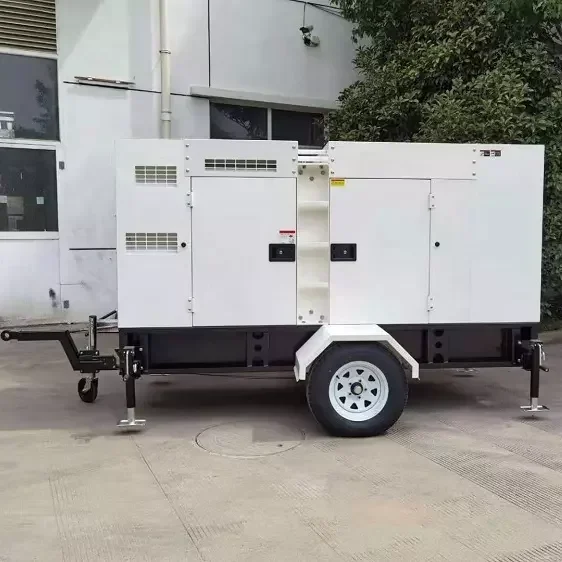 مولدات نوع المقطورة المتنقلة 30KVA 50KVA 100KVA 150KVA مع مولد محرك الديزل الكمون/البركينز/Doosan/Weichai