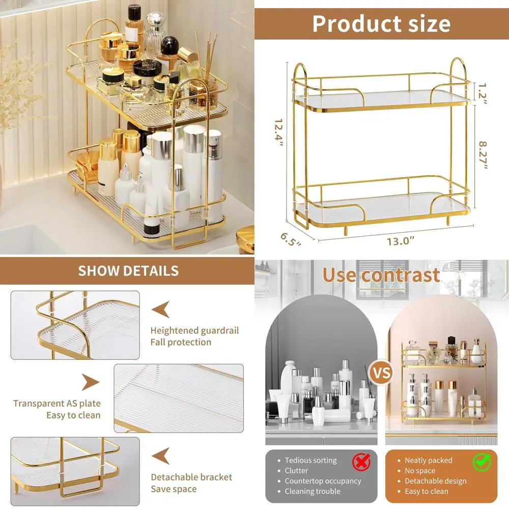 

Угловой органайзер для хранения столешниц, туалетного столика и кухонных специй в ванной комнате