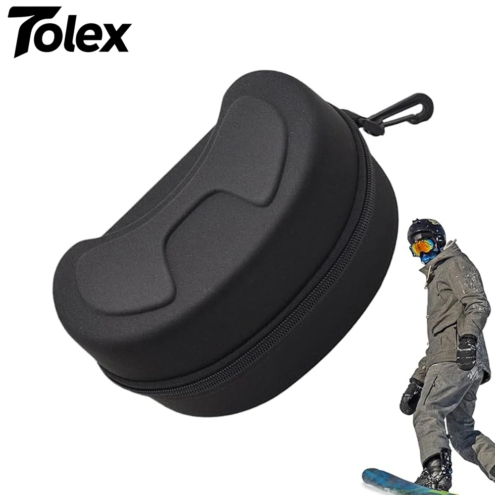 Tolex Ski Snowboard Goggles Box Hard EVA Portable Protection Carrying Case Water Resistant Shockproof Shell Ski Accessories