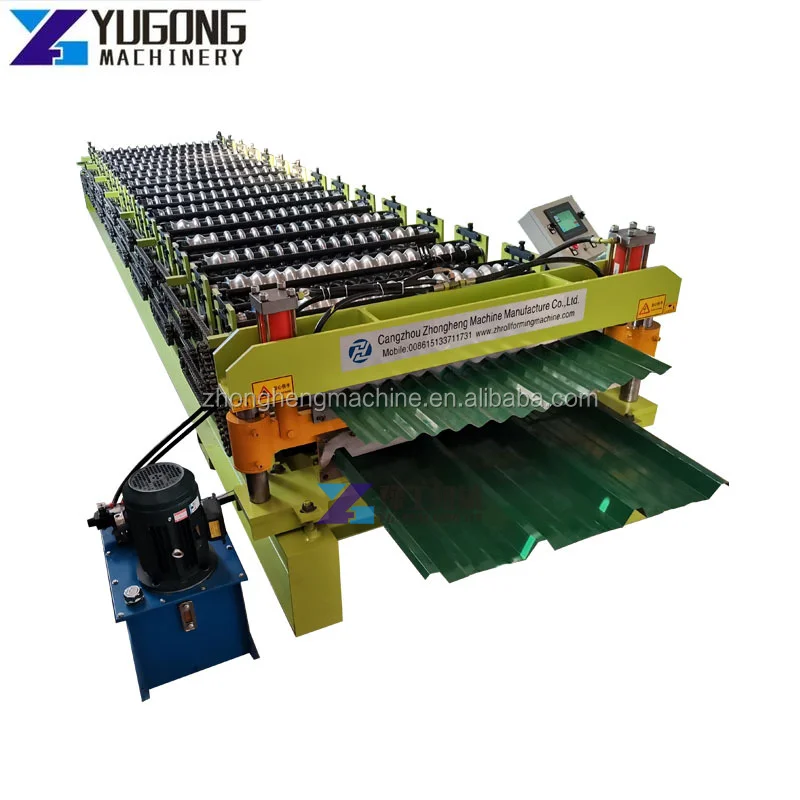 Double Layer Metal Roofing Corrugated Steel Sheet Tile Making Roll Forming Machine