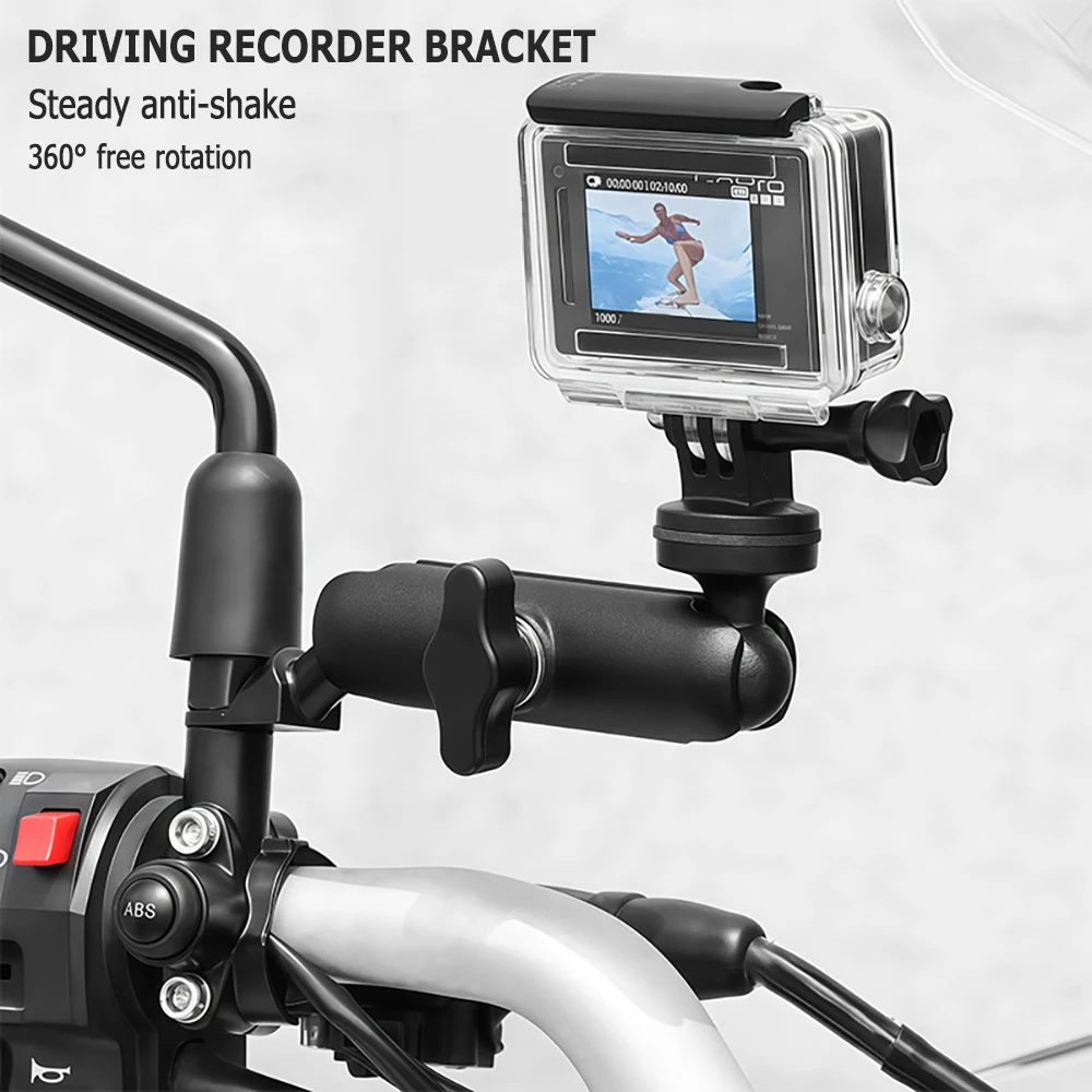 

Metal Motorcycle Bicycle Camera Holder Handlebar Mirror Mount Bike Bracket for GoPro Hero DJI Phone Action Camera Accessories