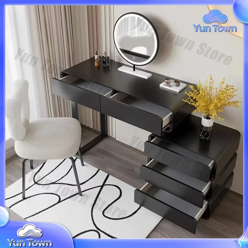 Black Simple Vanity Table Classic Vintage Storage Drawer Vanity Table Luxury European Table Schminktisch Bedroom Furniture
