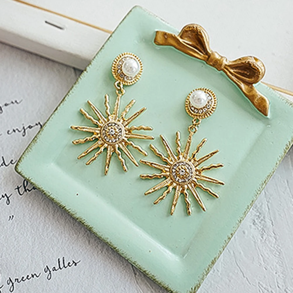 

Chic Resin Jewelry Display Tray Stylish Earring Storage Photography Prop Decorative Tray Desktop Ornament For Festival Gift