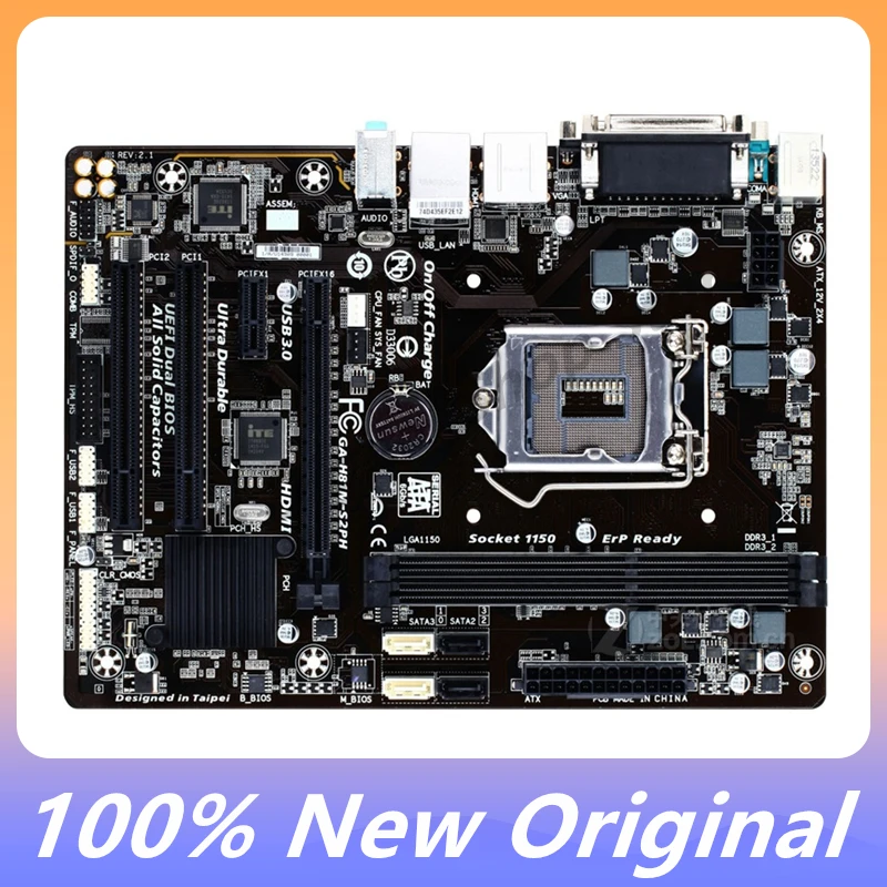 Brand new in original box H81M-S2PH motherboard GA-H81M-S2PH  DDR3 ，1150 pin, with HDMI, VGA, 2 PCI slots with printer port
