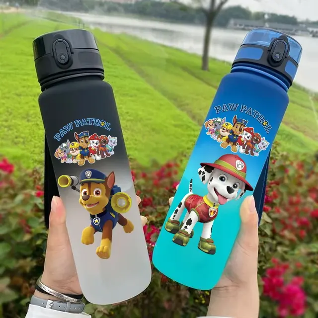 בקבוק שתייה גדול ונייד לילדים עם דמויות PAW Patrol