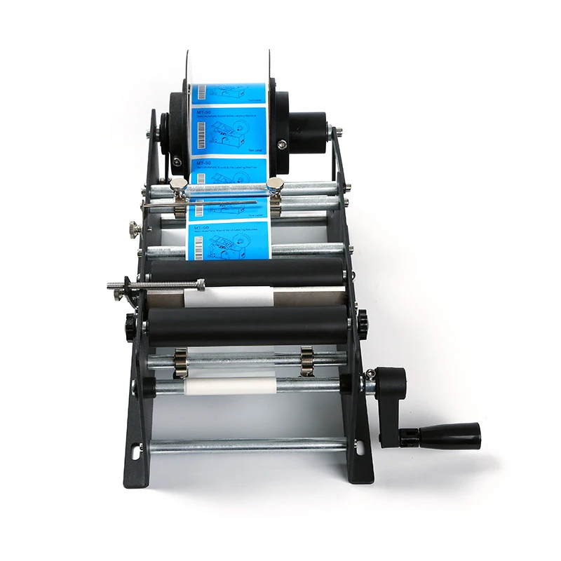 DOVOLL Semi-Automatic Manual Mineral Water Labeling Machine Plastic Round Bottle Sticker Packing Machine