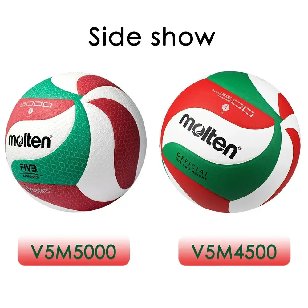 Molten V5M5000 Volleyball Professional Standard Size 5 PU Soft Beach Ball for Adult and Teenager Competition Training Outdoor