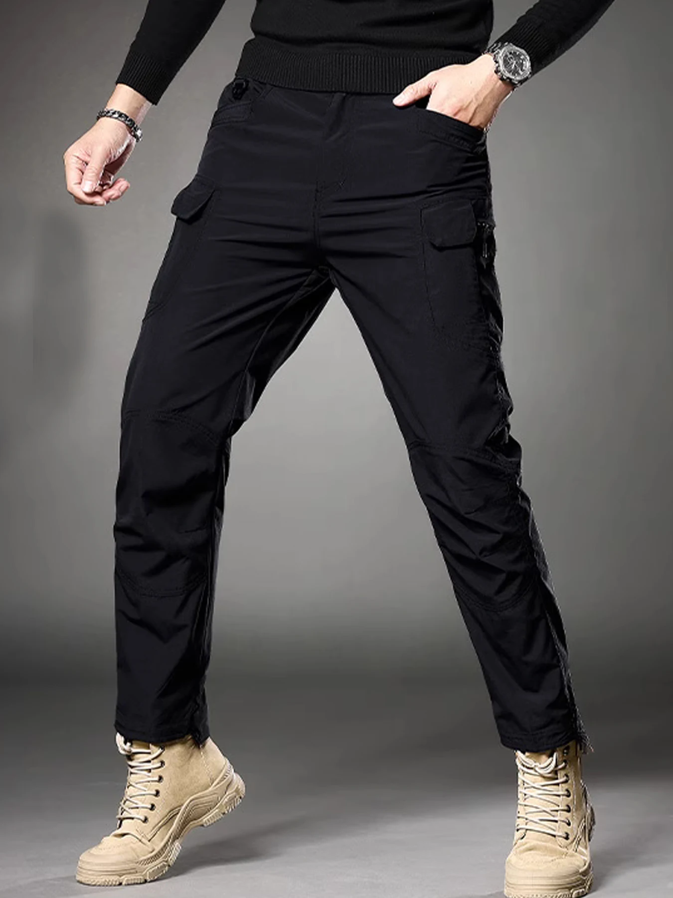 

Loose fitting, long pants suitable for outdoor sports, summer water repellent, mountaineering, men's fashionable assault pants s