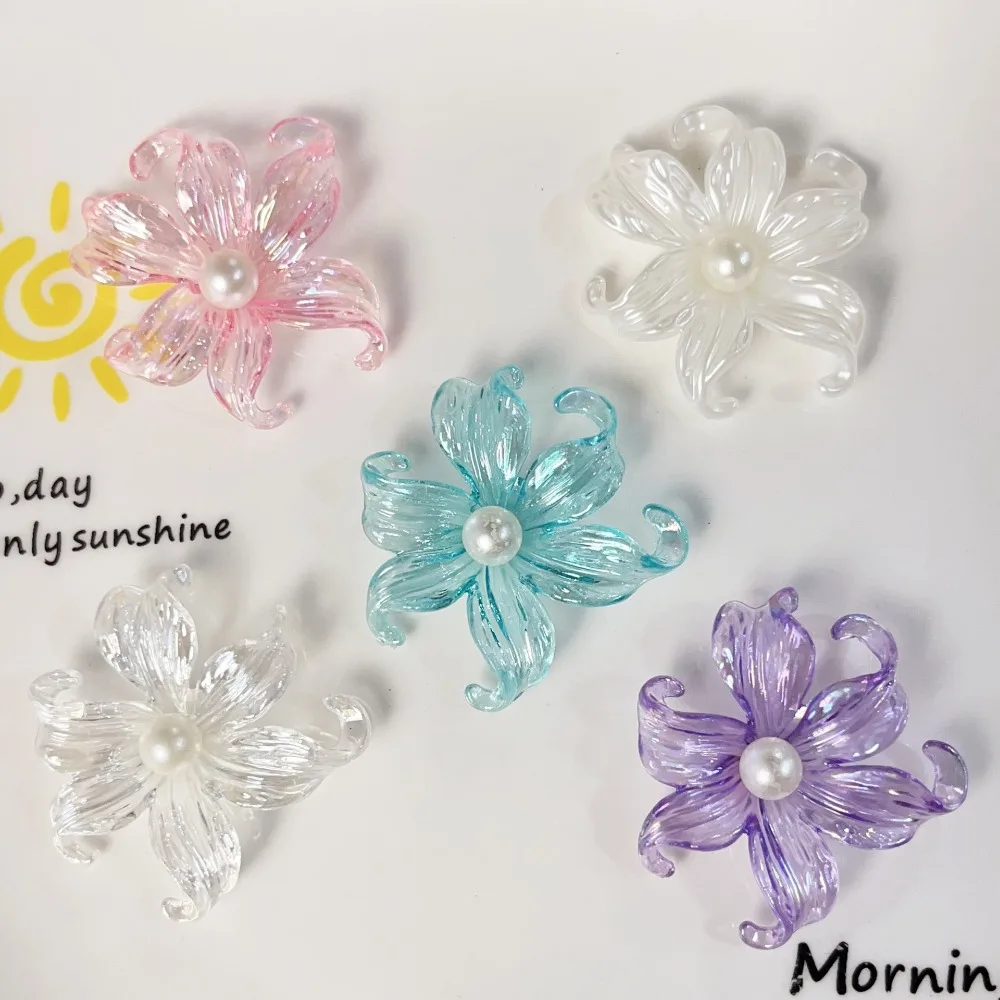 10pcs Shoes Charms Removable Transparent Acrylic Flower Shoe