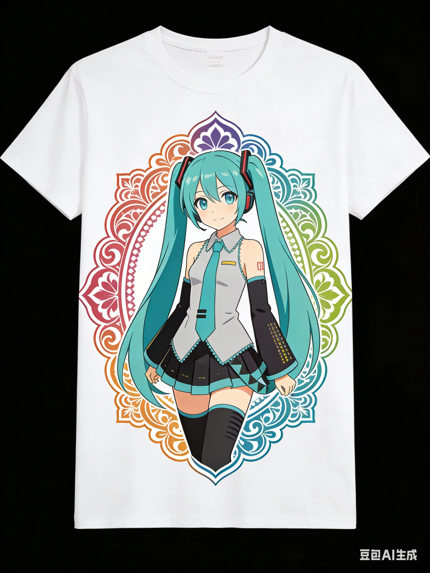 

Футболка с принтом Hatsune Miku Collaboration, японское аниме, свободный крой, утягивающий эффект, для модных девушек