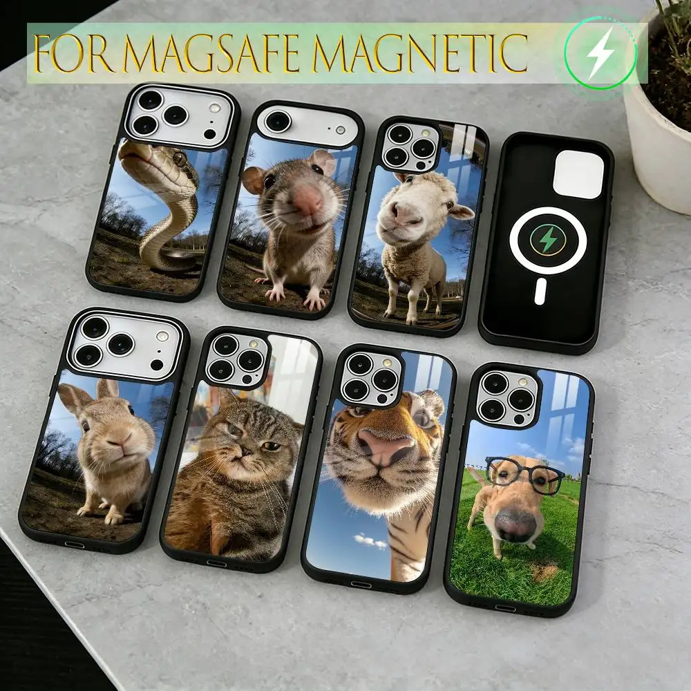 

Different animals Phone Case For iPhone17,16,15,14,13,12,11 Plus,Pro Magnetic with Magsafe Wireless Charging