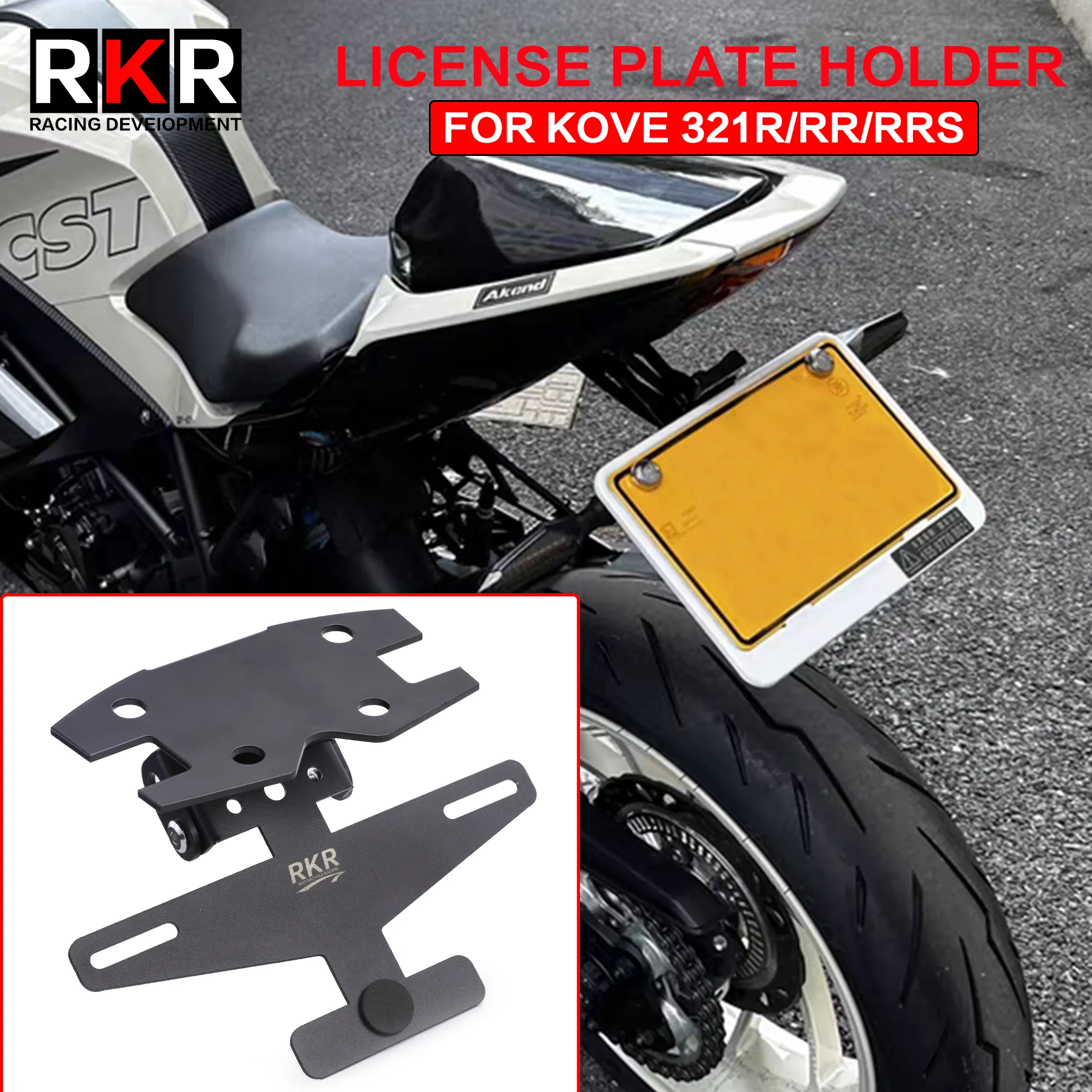 

For KOVE 321R 321RR 321RRS 321 RR Motorcycle Tail Tidy Fender Eliminator Foldable License Plate Holder Mount Bracket Accessories