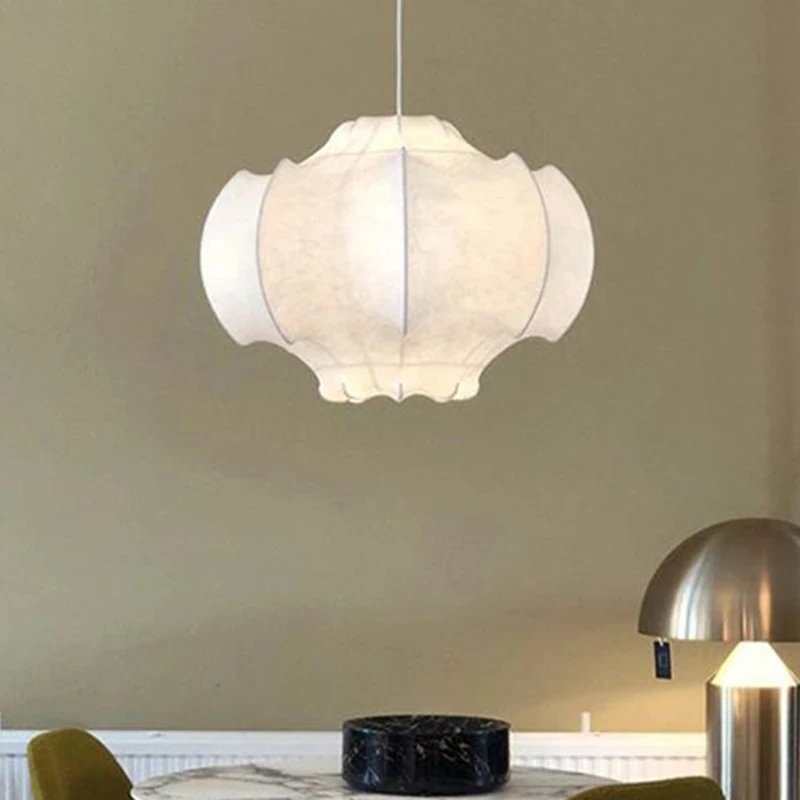 

Italian Silk Lamp Creative Pendant Lights Living Room Home Decor Suspension Lamp Dining Room Restaurant Hanging Lighting Fixture