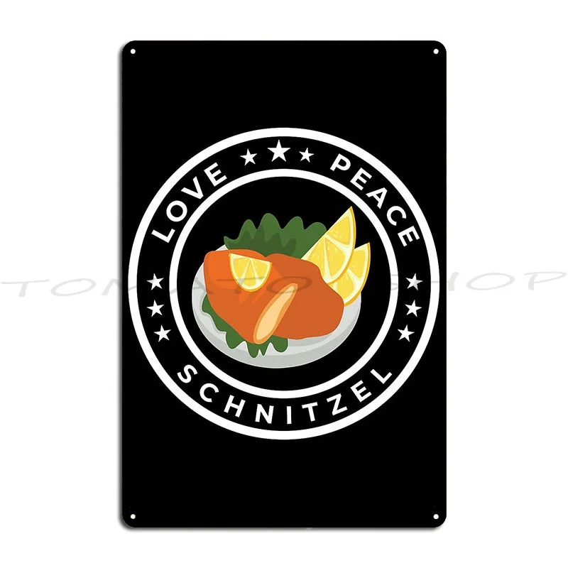 Schnitzel Power  Metal Sign Plaques Wall Cave Kitchen Printing Cinema Customize  Tin Sign Poster