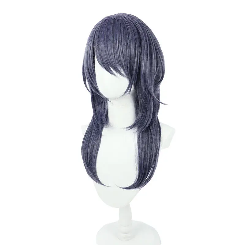 Path to Nowhere The Chief Of MBCC Female Cosplay Wigs 45cm Grey Mixed Blue Synthetic Hair