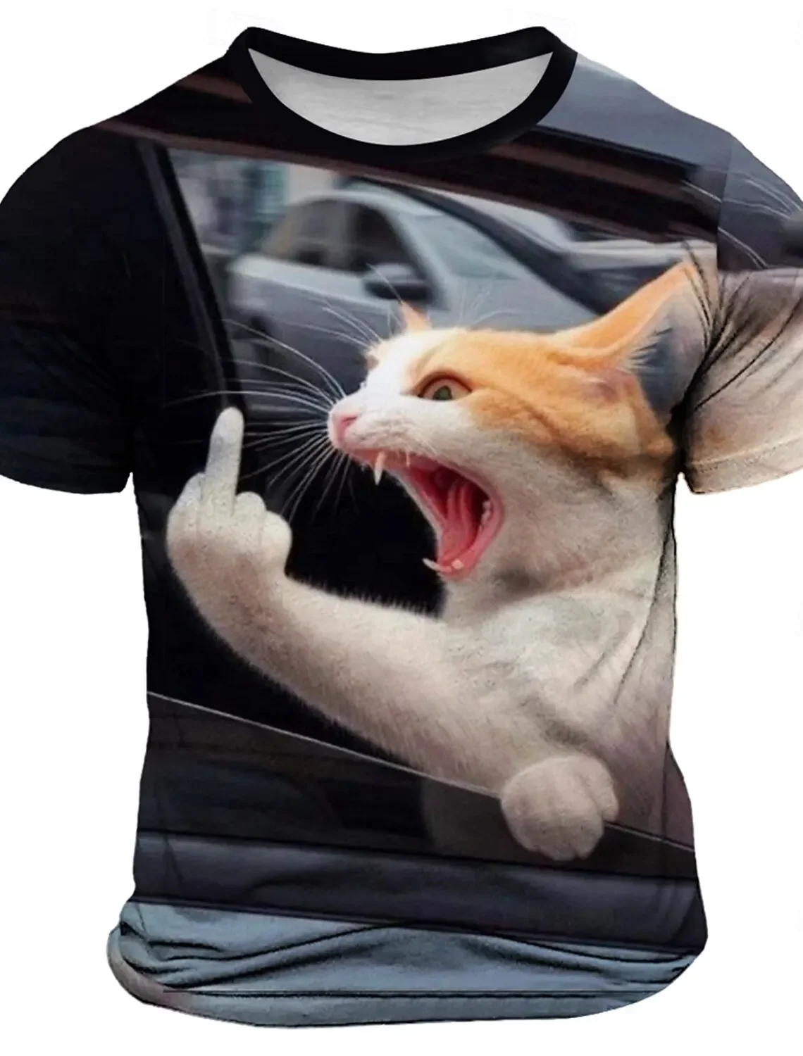 Exaggerated Designer Party Summer Casual Clothing Men's Animal Funny T-Shirt Short Sleeve Skin Friendly 3D Printing O Neck Shirt