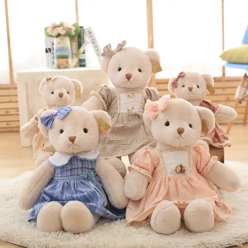 Cute Stuffed Teddy Bear In Skirt Lovely Princess Teddy Plush Children\'s Toy Kawaii Room Decor Christmas Gifts for Girlfriend