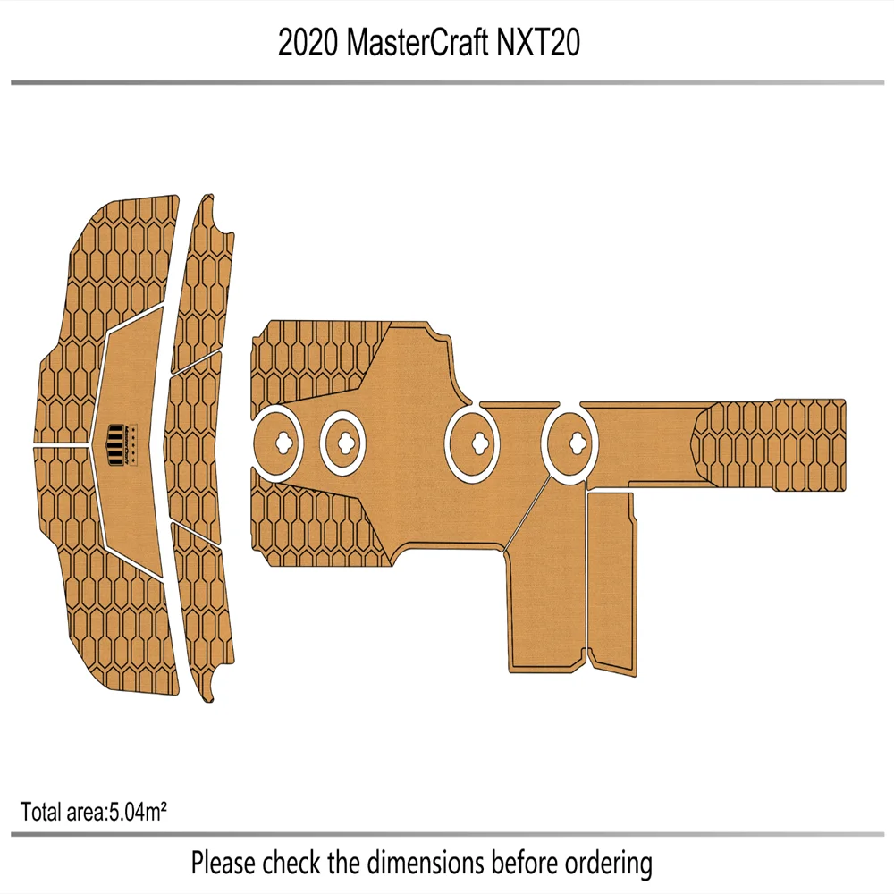 

2020 MASTERCRAFT NXT20 Cockpit swim platform 1/4" 6mm EVA Teak Deck floor SeaDek MarineMat Gatorstep Style Self Adhesive