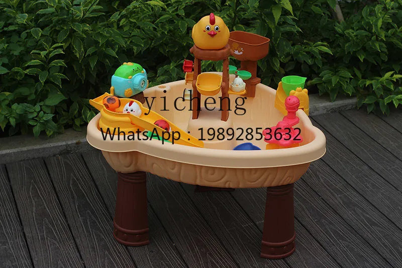Children's Water Table Playing Pool Playing Sand Table Baby Beach Toys Outdoor Sunshade Bubble Machine