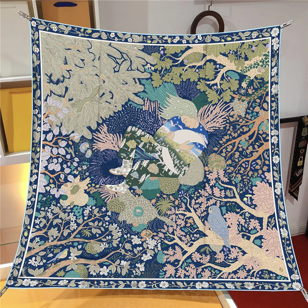 

Fashionable Large Size 90cm Women's Shawl Scarf Headscarf Outdoor Sun Protection Decorative Versatile Business Style Polyeste...