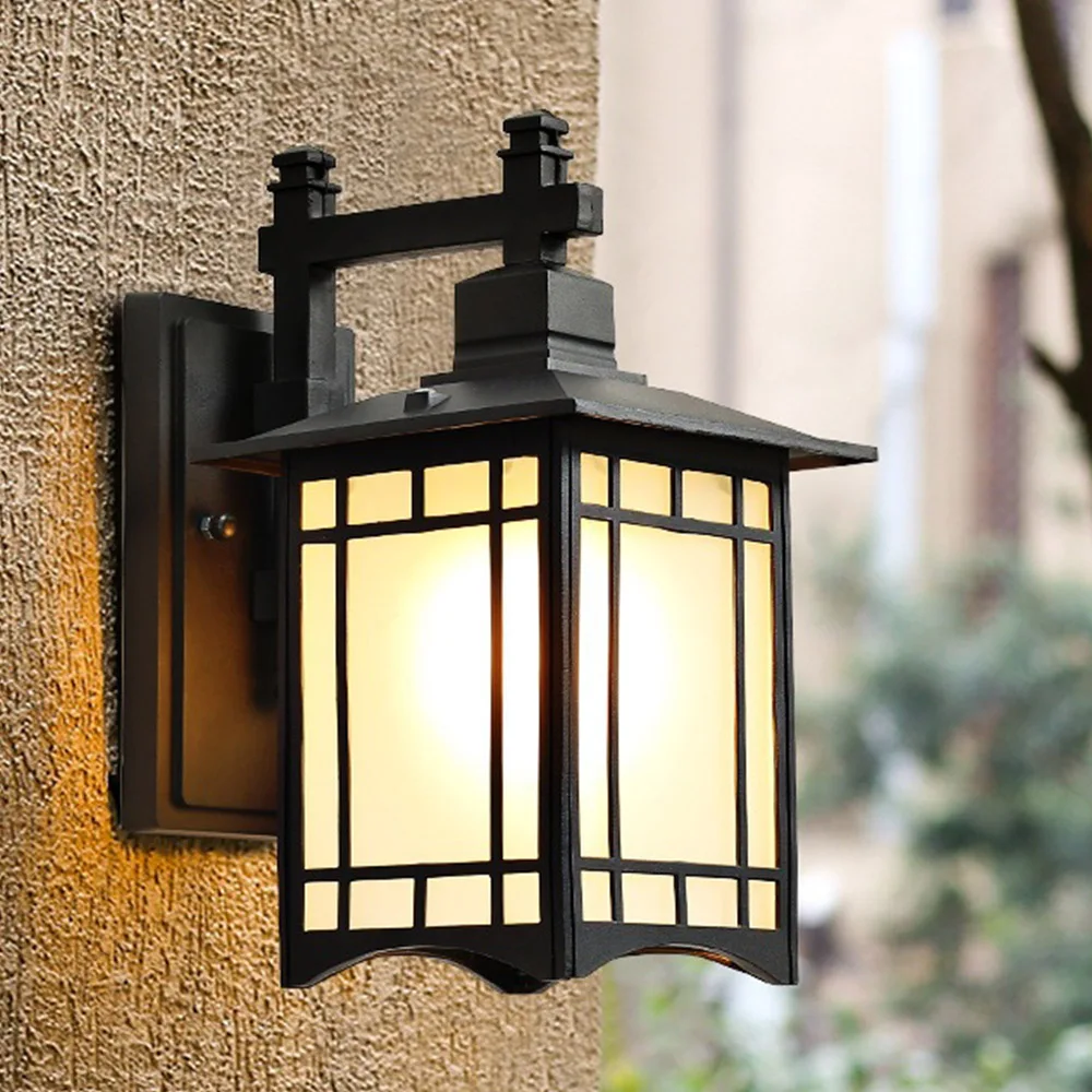 

Retro Outdoor Waterproof E27 Wall Lamp Garden Gateway Sconce Courtyard Corridor Villa Bra Residential Balcony Lighting