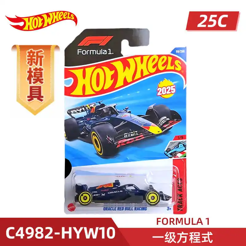 Mattel Hot Wheels Cars 2025 C Case F1 Oracle Red Bull Racing Porsche 911 Gt3 Mercedes-Benz 500 E 1:64 Auto Model Boys Toys Gift