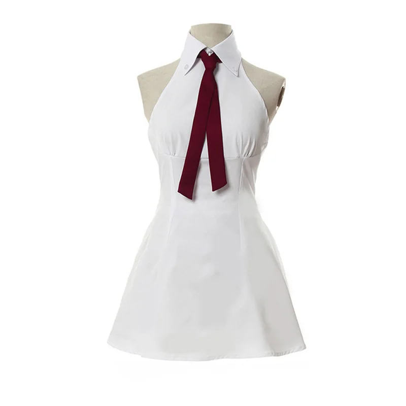 Anime The Seven Deadly Sins Wrath of The Gods Cosplay Costume Elizabeth Liones Women White Sleeveless Dress Halloween Outfit - view 3