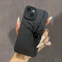 Phone Case for Xiaomi Mi 14T 13T 14 12 11 Lite 5G 13 12T Pro Poco F6 X3 X5 F5 X6 M6 Pro Halloween Black Spider Web Print Cover