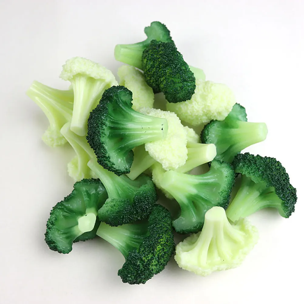 

5pcs Artificial Broccoli Realistic Fruits Vegetables Photo Props Lifelike Display Decoration Long Time Use Not Break