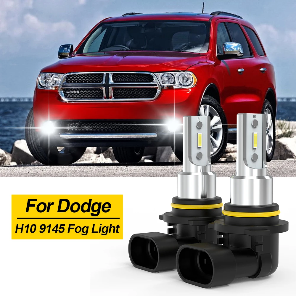 

BMTxms 2PCS Car 9145 H10 LED Fog light Bulbs 6000LM Supper Bright Canbus For Dodge Dakota Durango Neon Challenger Caliber Yellow