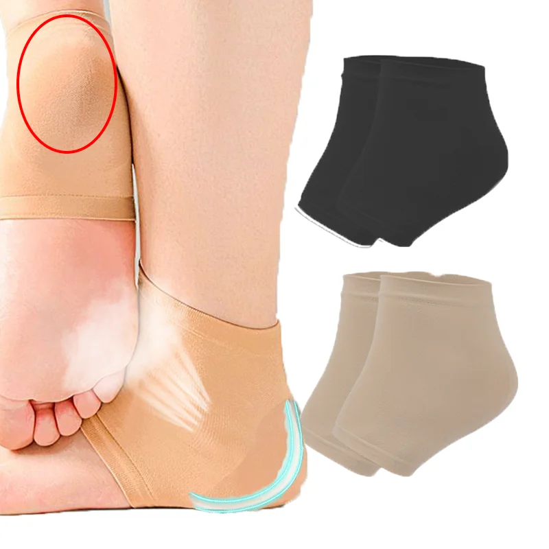 Silicone Heel Protector Feet Care Skin Repair Cushion Half-yard Socks for Women Men Heel Cover Relief Heel Pain Reduce Pressure