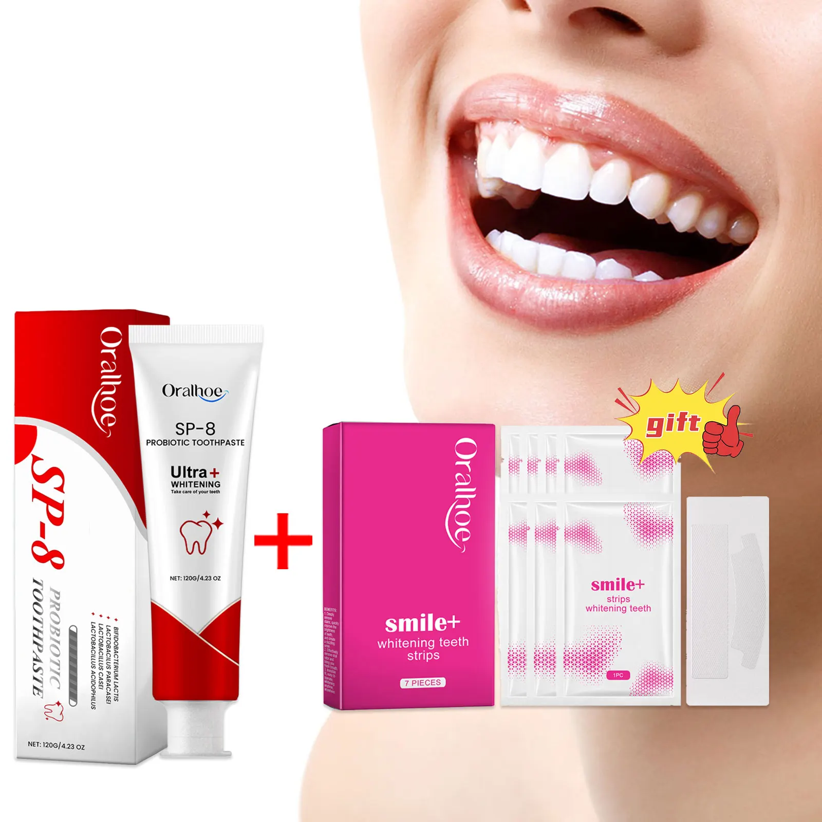 

Probiotic Brightening Toothpaste Sp8 Remove Plaque Stains Fresh Breath Relief Swell Oral Hygiene Plant Formula Teeth Care Patch