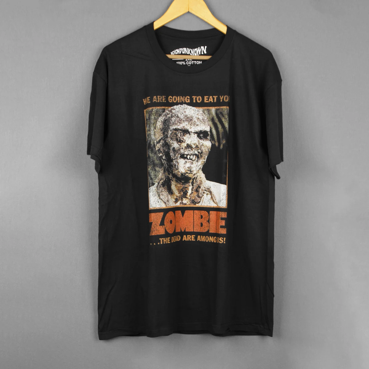 Zombie 2 T-Shirt Zombi Lucio Fulci Horror Movie Cult City of the Living Dead Demons Men Washed Long Sleeves Cotton Tee Tshirts