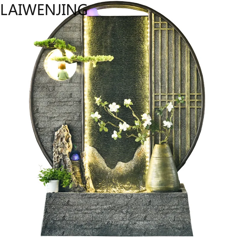 

MJY New Chinese Style Artificial Mountain Water Fountain Water Curtain Wall Water Screen Fountain Ornament