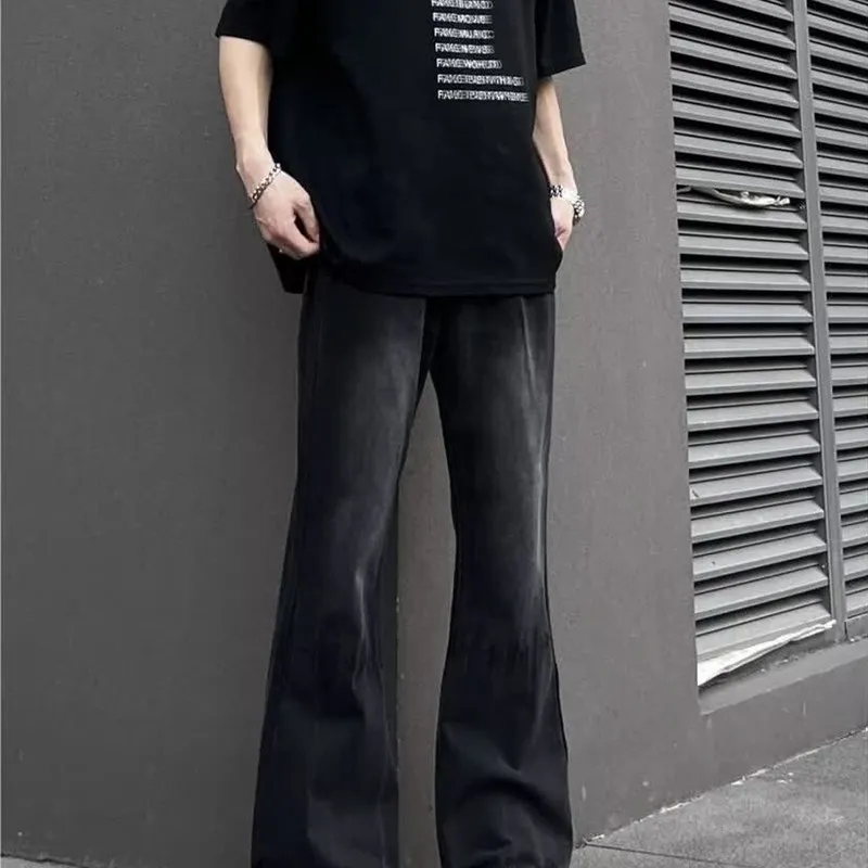 

Мужские джинсы Waed Bell Bot Thiened Fce на подкладке свободного кроя Dstring Vibe Sle, повседневные теплые брюки Bootcut