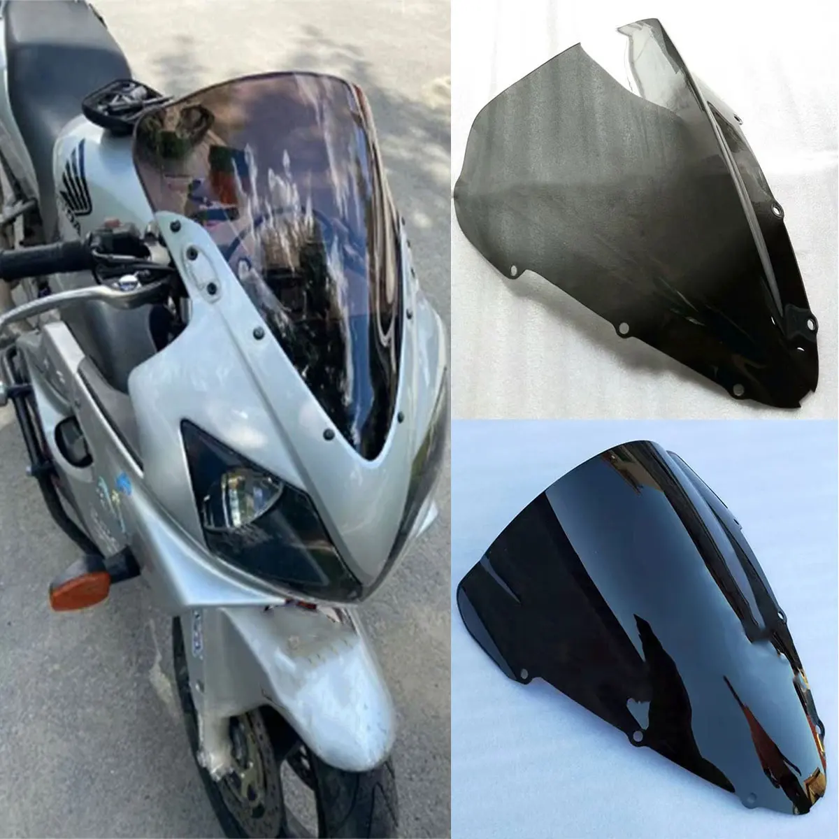 For Honda CBR600F CBR600F4i CBR 600 F4i 600F 2001 -2007 2008 Windscreen Screen Wind Deflectors Screen Double Bubble Windshield