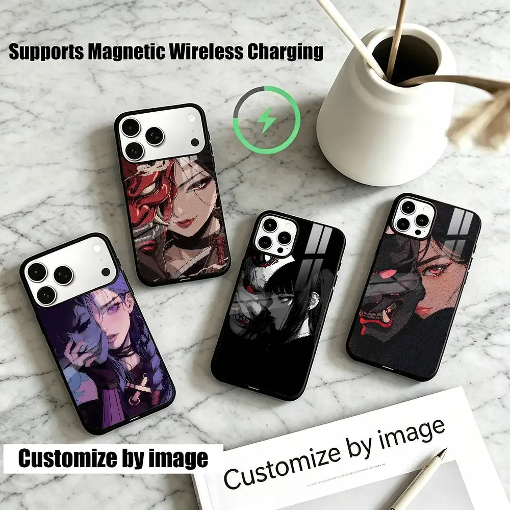 Anime Hannya M-Maidens  Phone Case For iPhone18,17,16,15,14,13Plus,Pro Compatible with magnetic wireless charging