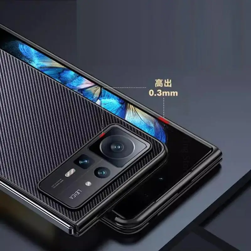 For Xiaomi Mix Fold 3 5G Carbon Fiber Shockproof Phone Case For Mi Mix Fold3 Ultra Slim Phone Cover For Mix Fold 2 3 Flip Fundas