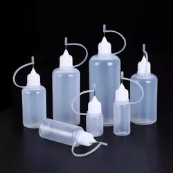 5ml 10ml 15ml 20ml 30ml 50ml Plastic Bottles with Needle Tips Applicator Bottles Squeezable Dispenser Dispensing Bottle Glue