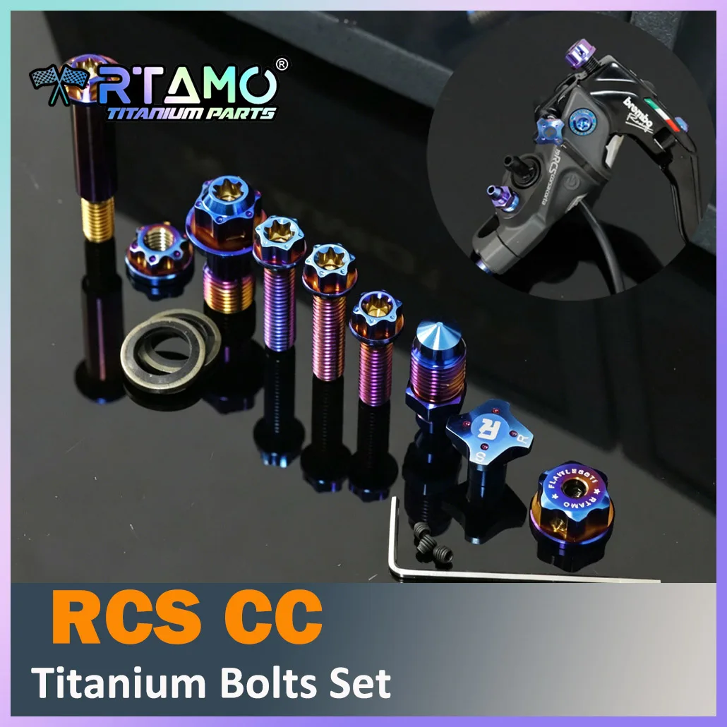 RTAMO Gr5 Parafuso de titânio para freio Pmup Sistema de cilindro mestre Parafuso adequado para Brembo 14/15/17/19 RCS Corsa Corta
