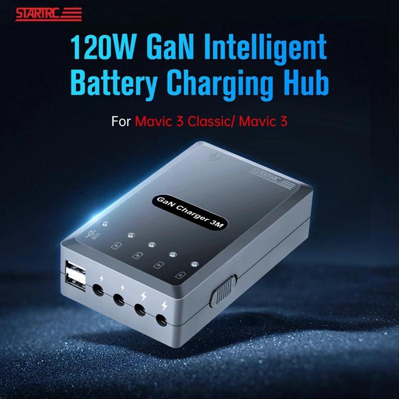 4-in-1-battery-charger-for-dji-mavic-3-3classic-drone-battery-gallium-nitride-120w-constant-voltage-fast-charging-accessories