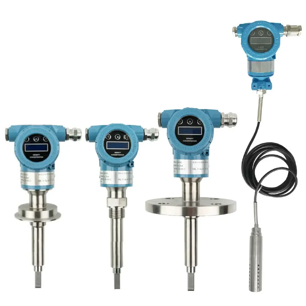 inline in-tank liquid resonant tuning fork densimeter